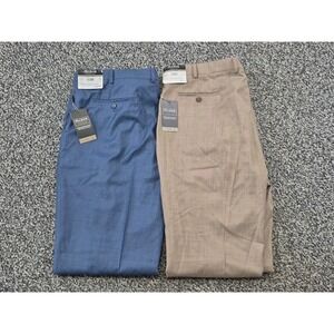 Jos. A. Bank Mens Travel Tech Slim Fit Pants 44R Wool Blend Raw Hem Lot of 2 NWT